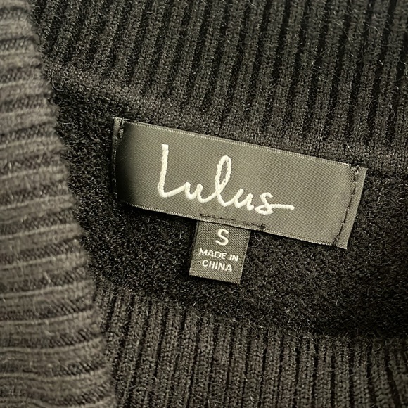 Lulu’s Black Off The Shoulder Sweater - Picture 2 of 2